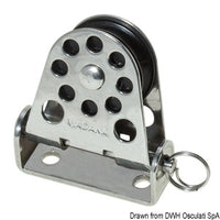 Vertical pivoting block Ø 28 mm for lines 8 mm
