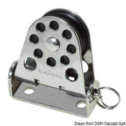 Vertical pivoting block Ø 28 mm for lines 8 mm