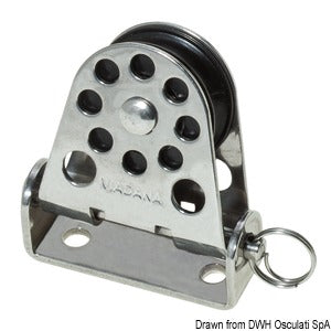 Vertical pivoting block Ø 28 mm for lines 8 mm