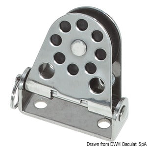 Vertical pivoting block Ø 28 mm for lines 4 mm