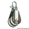 Plastinox block 2pulleys w/shackle 8x34