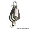 Plastinox block 2pulleys shackle and becket 8x34