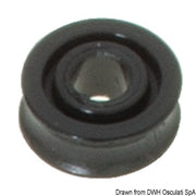 Delrin pulley 17 mm for lines Ø 5 mm black