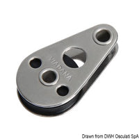 SS footblock 1pulley horizontal-mounting 25x8