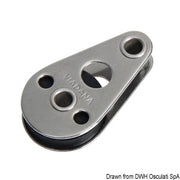 SS footblock 1pulley horizontal-mounting 25x8