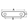 Clam cleat AISI316 55 x 27 x 17 mm