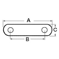Clam cleat AISI316 55 x 27 x 17 mm