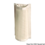 Winch handle pocket made of fabric