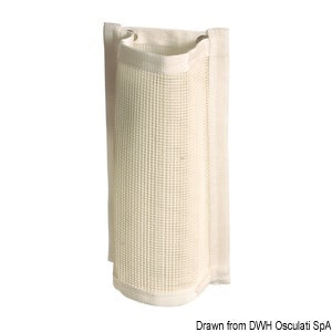 Winch handle pocket made of fabric