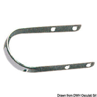 SS U-plate, 4 holes
