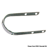 SS U-plate, 4 holes