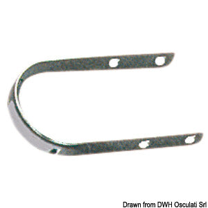 SS U-plate, 4 holes