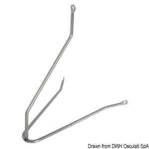 Mast steps made of 6 mm round bars
