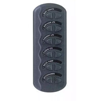 BEP Contour Gen2 6 Switch Panel Black with Charcoal Strip with 3 Fuses