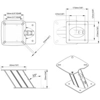 Scanstrut APT-F-150-02 Aluminium PowerTower Mount (Forward / 150mm)