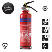 FireBlitz ABC Powder Fire Extinguisher (1kg / 5A/34B) Med Ships Wheel