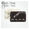 Clamcleat Fender Cleat White Nylon for 6-12mm Ropes