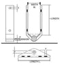 RWO Rudder Retain Clip Stainless Steel & Plastic 80mm Long