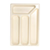Plastic Cutlery Tray with 4 Compartments 356 x 243mm (Barley White)