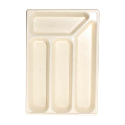 Plastic Cutlery Tray with 4 Compartments 356 x 243mm (Barley White)
