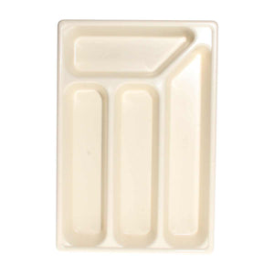 Plastic Cutlery Tray with 4 Compartments 356 x 243mm (Barley White)
