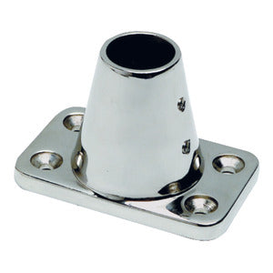 Stanchion base straight 90x96mm 60mm