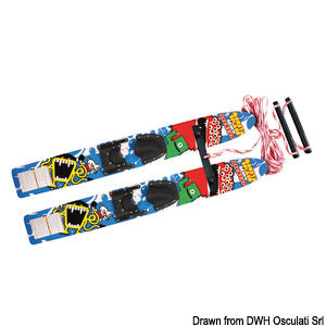 AIRHEAD Monsta Splash Trainer Skis made of wood