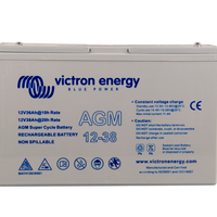 12V/25Ah AGM Super Cycle Battery. M5-insert Style Termina
