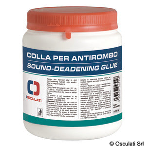 Self-extinguishing glue for sound-insulating/sound-deadening panels