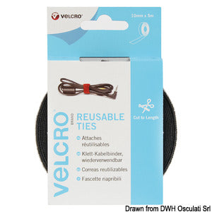 VELCRO® Brand ONE-WRAP® Rolls mm10 x 5mt black