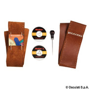 Kit to cover steering wheels w/leather brown