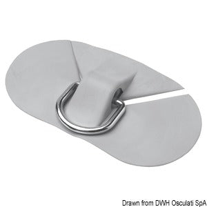 Grey bow ring 95 x 175 x 22 mm