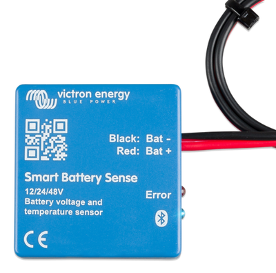 Wireless battery voltage and temperature sensor for Victron MPPT Solar Chargers.