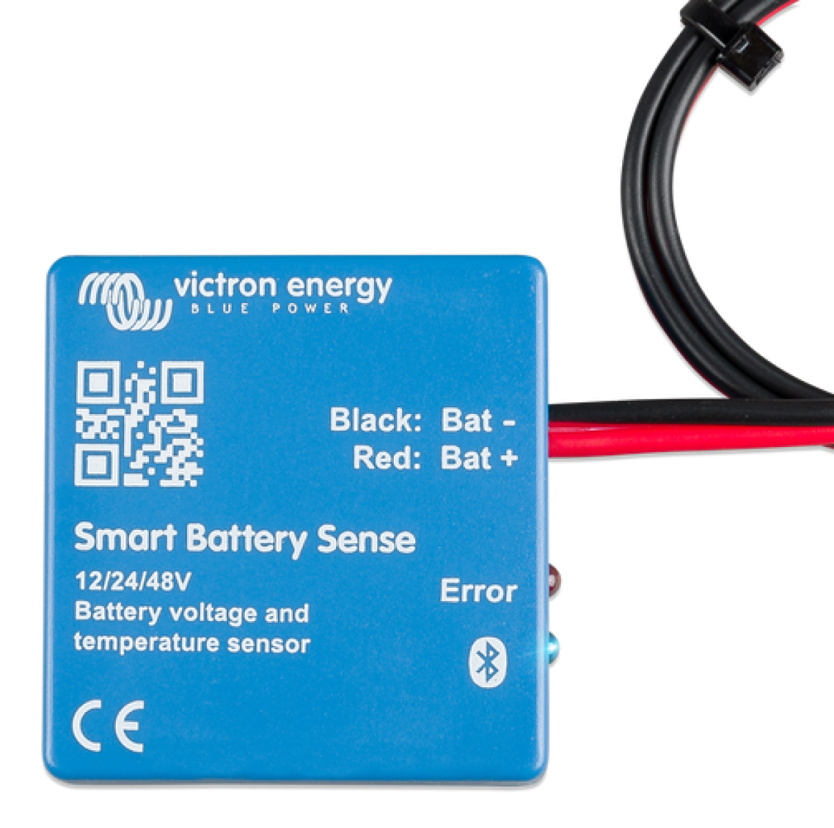 Wireless battery voltage and temperature sensor for Victron MPPT Solar Chargers.