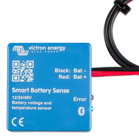Wireless battery voltage and temperature sensor for Victron MPPT Solar Chargers.