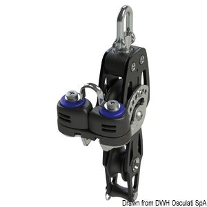 HTX 60 fiddle block w/becket u. cam cleat
