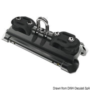 Mainsheet car size 1 w/shackle control line sheave