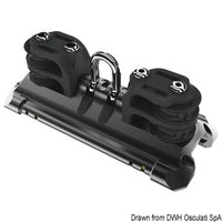 Mainsheet car size 1 shackle double control sheave