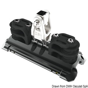 Mainsheet car bigger upstand double control sheave
