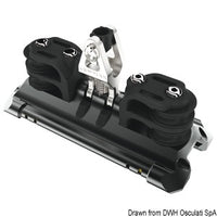 Mainsheet car 1 upstand double control line sheave