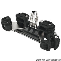 Mainsheet car 1 upstand double control line sheave w/cleat
