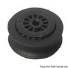 Sheave on ball bearings for deck organizer