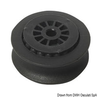 Sheave on ball bearings for deck organizer