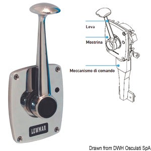 Engine control with single lever LEWMAR