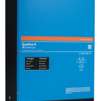 Victron Quattro II Sine wave Inverter/Charger. 48 volt 5000va inverter with 70 amp charger - c/w 2x 50A transfer relays