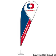 Bandiera a goccia Osculati 122,9x301,3cm +base