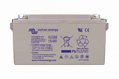 Victron 12V AGM deep cycle battery - 80 ah @ C10, 90 ah @C20