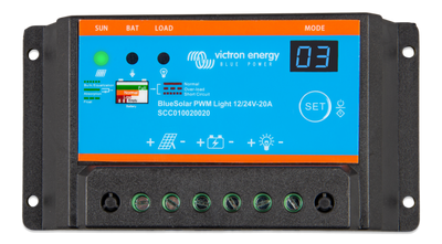 Victron BlueSolar Charge Controller 12/24V-20A - c/w Lighting control function