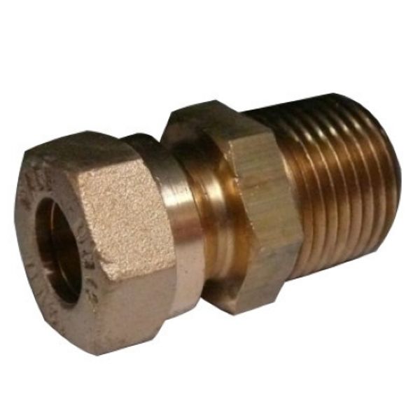 AG Male Gas Coupling (3/8" BSP Taper to 1/4" Compression)