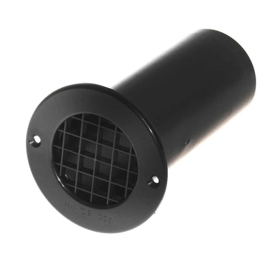 Black 75mm Diameter Extra Long Tail Round Vent